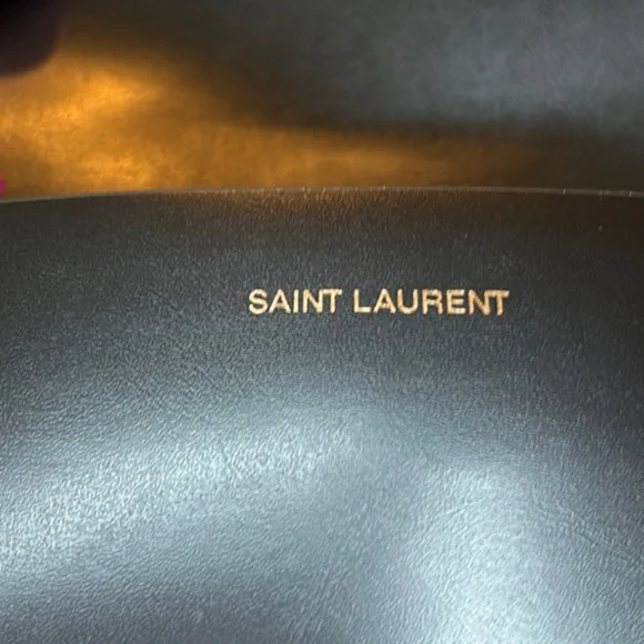 Saint Laurent Black Aviator Sunglasses with Double Bar Design - Picture 4 of 7